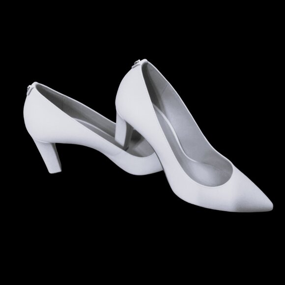 Michael Kors Leather Pumps, Size 7M, Block Heel, Pointed Toe, Abbi Flex Comfort - Picture 10 of 16